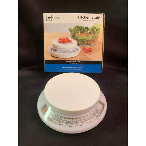 Mainstays Kitchen Scale Weighs up to 7 lbs Open Box - Picture 2 of 7